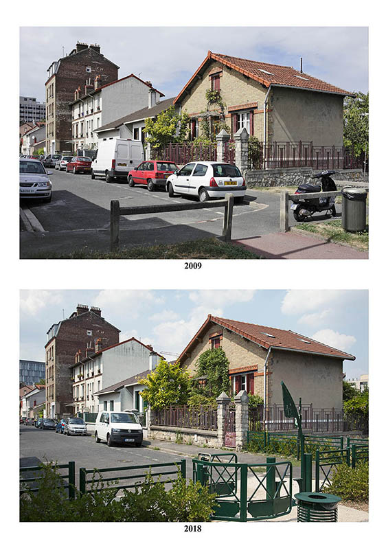 revoir une rue d'Arcueil à 9 ans d'intervalle