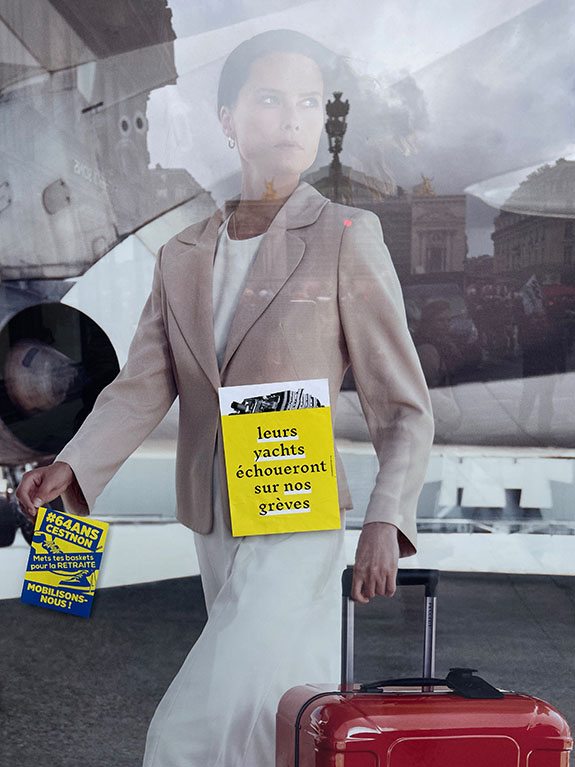 Lors d'une des nombreuses manifestations contre la loi de réforme des retraites début 2023