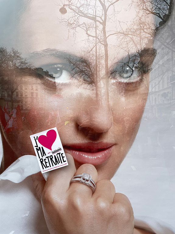 Lors d'une des nombreuses manifestations contre la loi de réforme des retraites début 2023