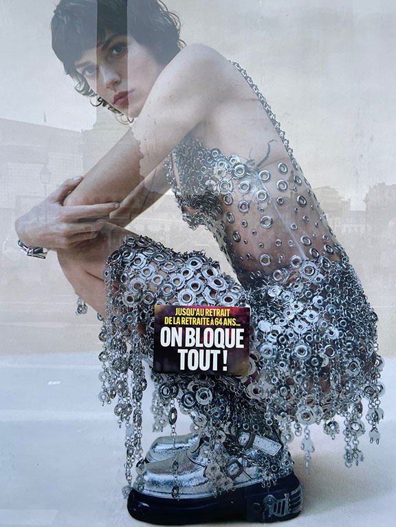 Lors d'une des nombreuses manifestations contre la loi de réforme des retraites début 2023